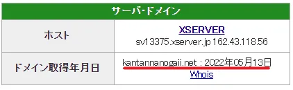 ドメイン取得日：2022年5月13日