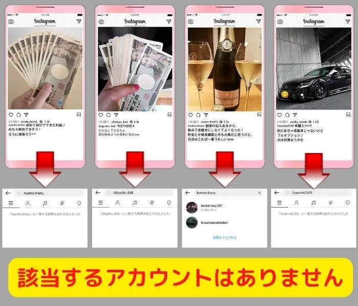 該当するアカウントはありません。
