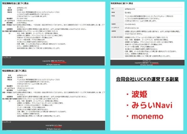 各案件の特商法