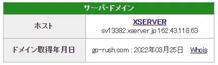 ドメイン取得日：2022年3月5日